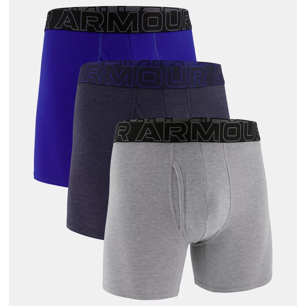 NWT Under Armour Men's UA Performance Cotton Men's 6" 3-Pack Boxerjock in XL